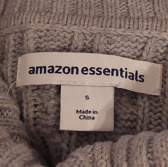 AMAZON Essentials warm gray turtleneck sweater size small - Picture 6 of 12